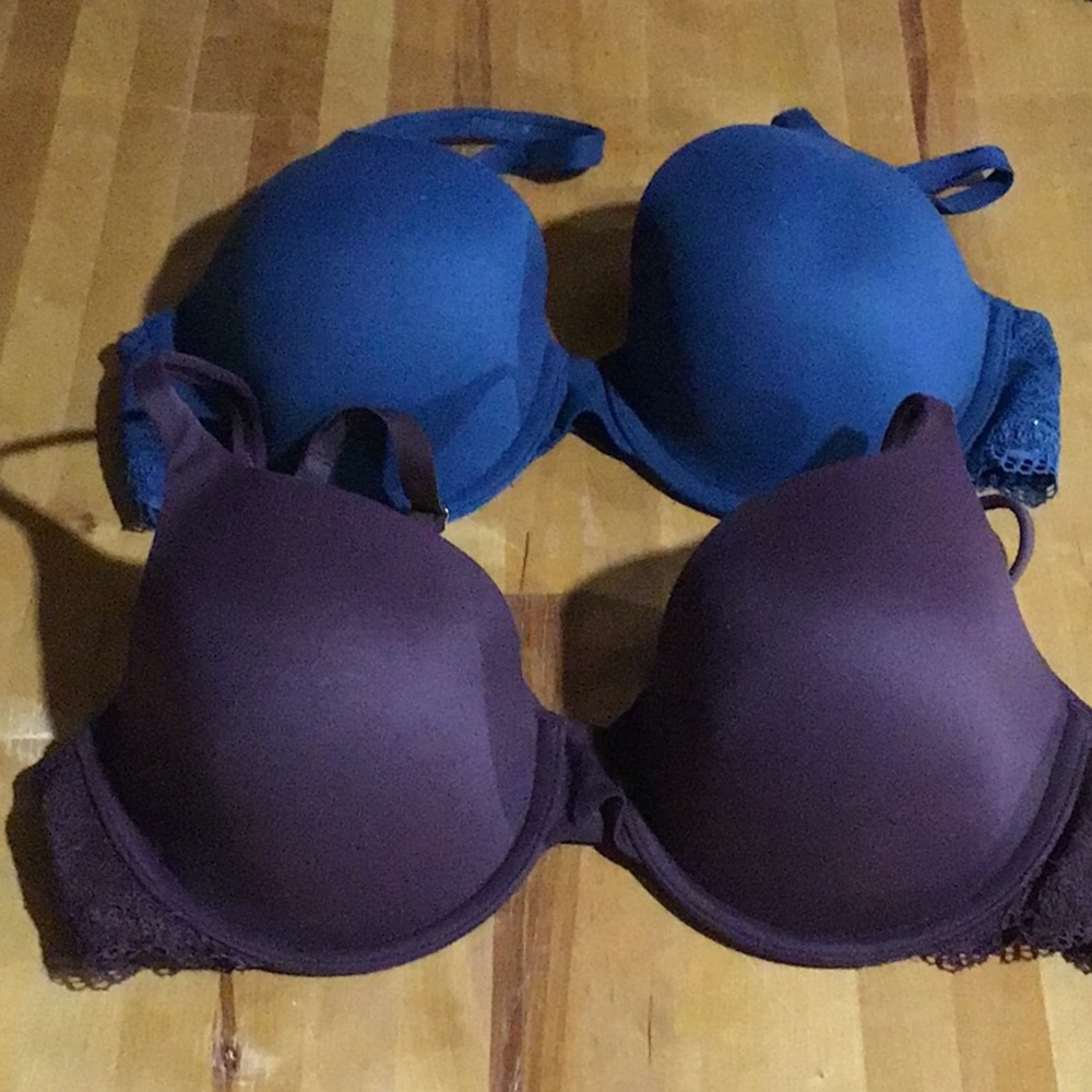 2 Soma Embraceable Enchanting Lace Demi Bras Size 34D